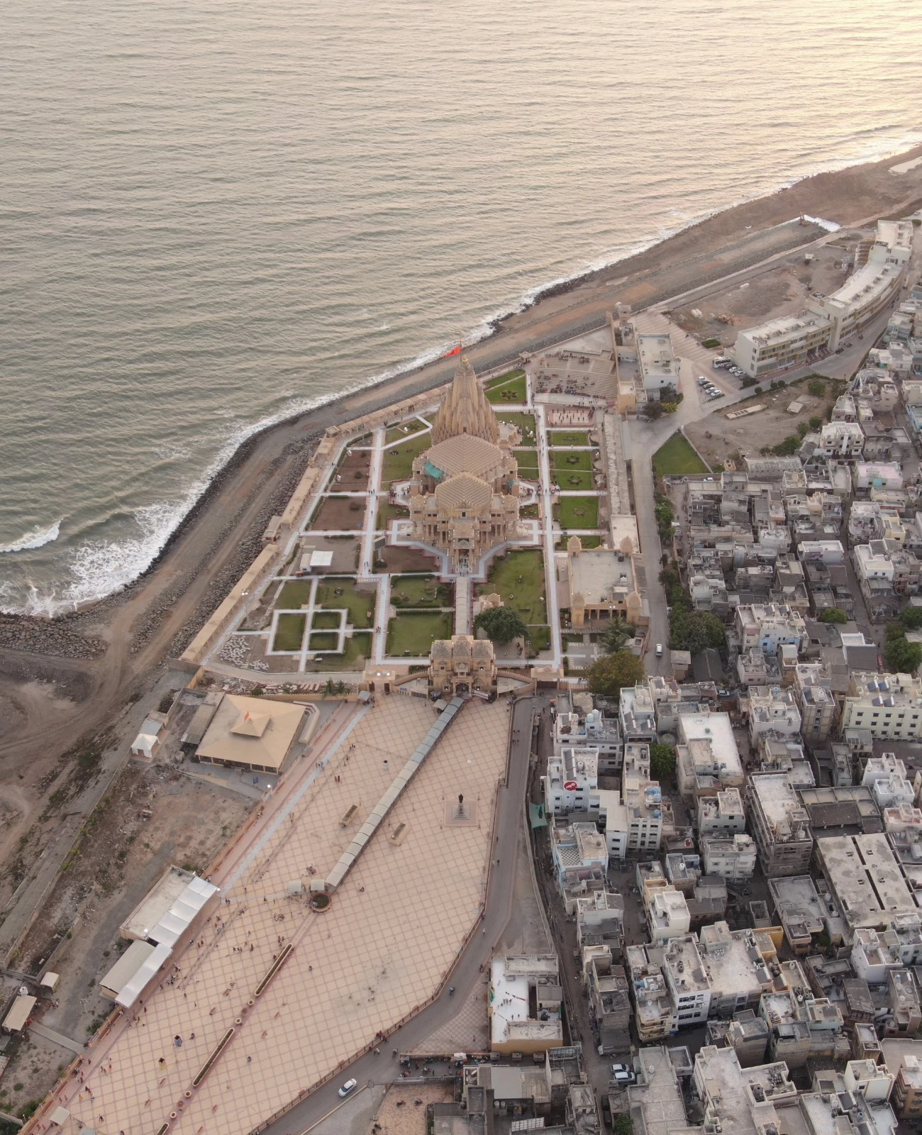 somnath temple ariel view